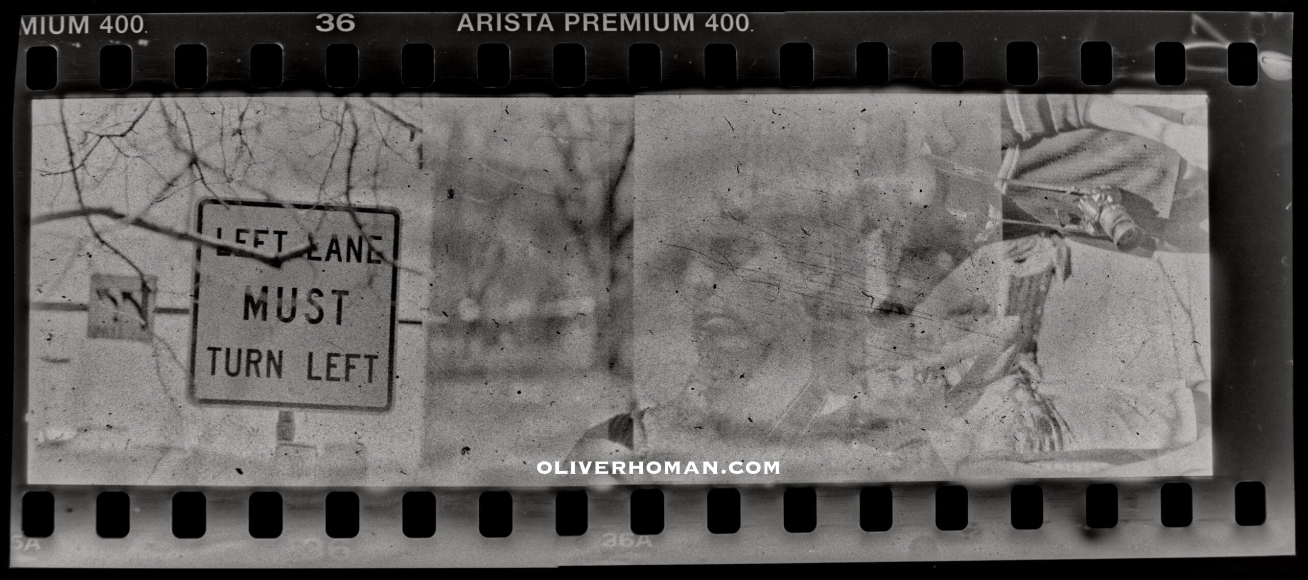 2010 Denver film photo class field trip. 35mm black and filmstrip pano with multiple frames.